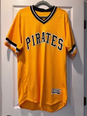 Majestic Yellow Pittsburgh Pirates MLB Authentic FlexBase Jersey